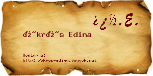 Ökrös Edina névjegykártya