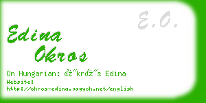 edina okros business card